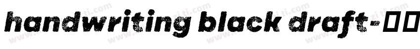 handwriting black draft字体转换